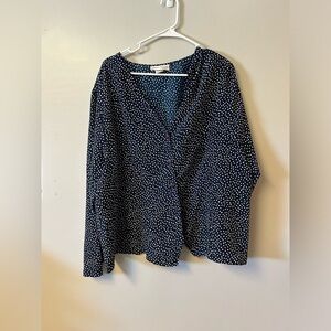 Andre Sauvage polka dot button down blouse